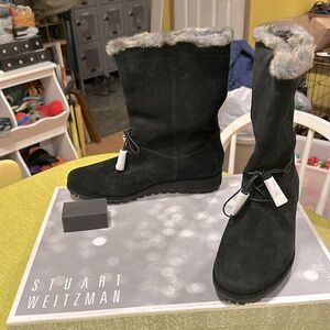 Stuart Weitzman Suede Boots NEW in Box Never Worn Size 9
